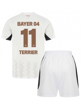 Bayer Leverkusen Martin Terrier #11 Auswärts Trikotsatz für Kinder 2024-25 Kurzarm (+ Kurze Hosen)